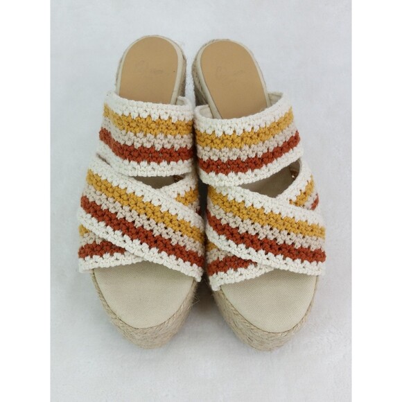 Castañer Elegant Cream Espadrille Wedge Sandals EU 39 US 7.5 Castaner - Picture 9 of 13